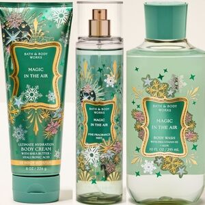 Bath & Body Works Holiday Magic in the Air 3 Piece Body Care Set NEW